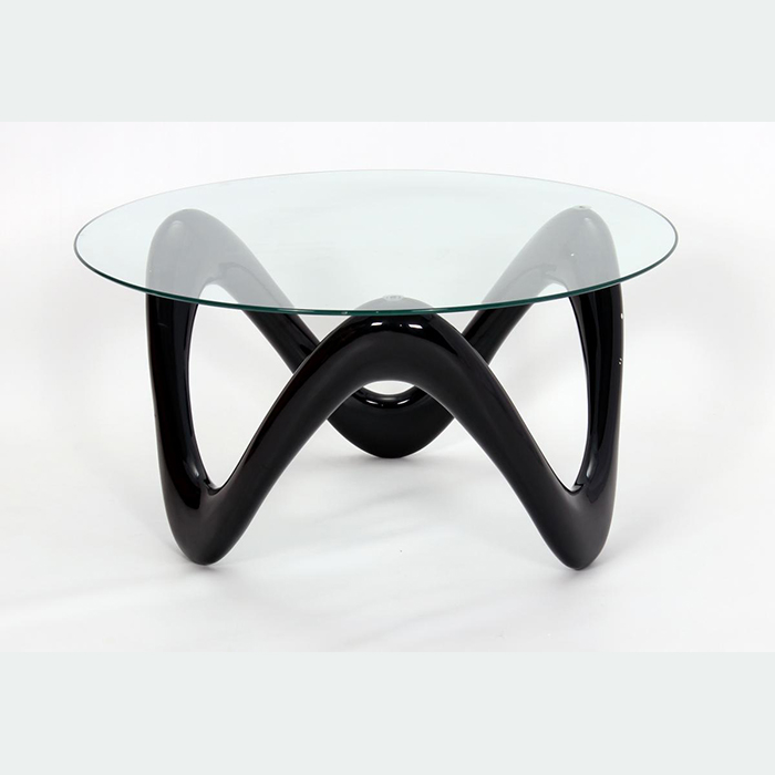 Lamar Glass Top Coffee Table Available In Black, White, Or Red Lamar Glass Top Coffee Table Available In Black, White, Or Red